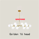 GobekUsa Glass Ball Chandelier for Living Room - Modern Nordic Kitchen Island Ceiling Light