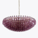 GobekUsa Gray Glass Chandelier | Luxury Purple Light Fixture