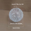 GobekUsa Glass Lampshade with Aluminum Wire for G9 Bulb Cover and 20mm Hole