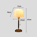 GobekUsa Cream Glass Mushroom Table Lamp for Warmly Lit Romantic Ambiance