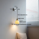 GobekUsa Ceramic LED Wall Sconce Pull Chain Switch, Modern Nordic Bathroom Mirror Light
