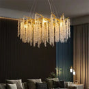 GobekUsa Gold Crystal Chandelier: Modern Luxury Hanging Branches, for Dining Kitchen Living Bedroom