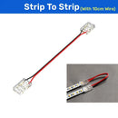 GobekUsa 2-Pin COB LED Strip Connectors for 2835 5050 SMD Tape Light, 90° Angle Fixed Clip