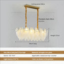 GobekUsa Cream Wind Feather Pearl Crystal Chandelier for Luxury Living Room and Bedroom