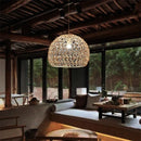 GobekUsa Hand Woven Rattan Pendant Lights Chandelier Bamboo Modern Living Room Decor