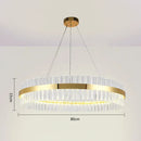 GobekUsa Crystal LED Circle Pendant Chandelier for Living Room Kitchen Decor