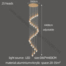 GobekUsa Gold LED Staircase Chandelier | Luxury Large Living Room Pendant Lamp