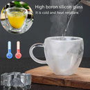 GobekUsa Heart Love Glass Coffee Mug Cup Set for Drinking Tea Juice Water Gift.