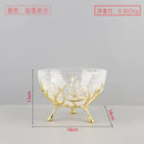 GobekUsa Golden Branch Glass Fruit Plate: Stylish Home Storage Container & Decor Accessory
