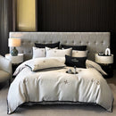 GobekUsa 600TC Egyptian Cotton Butterfly Embroidery Bedding Set: Duvet, Sheet, Pillowcases