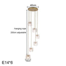 GobekUsa Carved Glass Pearl Chandelier for Dining Room, Living Bedroom, Study, Balcony - LED Pendant Lighting