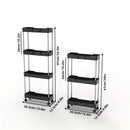 GobekUsa Bathroom Storage Rack with Wheels - Multi-Purpose Rolling Utility Cart