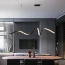 Modern Linear Acrylic Pendant Light in Gold or White