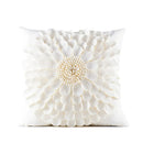 GobekUsa 3D Velvet Flower Pillow Covers in Yellow Beige 45x45cm