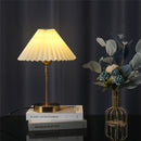 Adjustable Pleated Table Lamp Nordic Retro LED Desk Light for Living Room Bedroom by GobekUsa