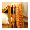 GobekUsa Knitted Waffle Blanket Throw - Multi-Season Sofa Cover, Bedspread, and Nap Bed End Towel