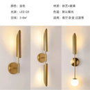 GobekUsa Golden Inclined Tube Wall Lamp for Modern Luxury Decor in Living Room