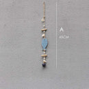GobekUsa Blue Fish Sea-maid Pendant Drift Wood Bells Wall Decoration