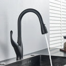 GobekUsa Kitchen Faucet: Chrome/Black Pull Out Mixer with 2 Function Spout