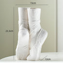 GobekUsa Ballet Shoes Vase: Realistic Dancer Portrait Sculpture for Home Decoration
