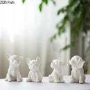 GobekUsa French Bulldog Ceramic Sculpture Miniature Figurine Desk Decoration Ornament