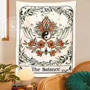 GobekUsa Balance Tarot Tapestry Wall Hanging - Mystical Bohemian Sun Moon Decor
