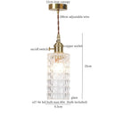 GobekUsa Clear Glass LED Copper Pendant Lighting for Minimalist Decor