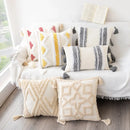 GobekUsa Bohemian Tufted Tassel Pillow Case - Geometric Nordic Style Sofa Cushion