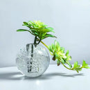 GobekUsa Crystal Bubble Ball Vase with Artificial Flowers for Desk Decoration