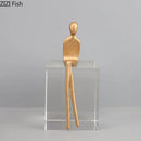 GobekUsa Abstract Character Sculpture with Crystal Base for Modern Room Decor