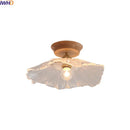 GobekUsa Glass Wood LED Ceiling Light Modern Ceiling Lamp
