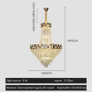 GobekUsa Crystal Chandelier: Smart Dimming Duplex Villa Pendant for Luxe Living Rooms