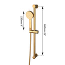 GobekUsa Gold Finished Handheld Shower Rod Wall Mounted Double Hole Taps
