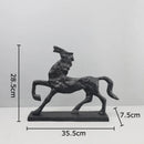 GobekUsa Cast Iron Horse Sculpture Modern Desk Decor Minimalist Room Artistic Craft Figurine