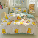 GobekUsa Cartoon Printed Bedding Sets - Soft Quilt Cover Kit for All Seasons