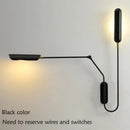 GobekUsa Industrial Adjustable LED Wall Lamp Bedside Reading Light - Black