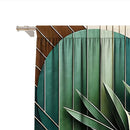 GobekUsa Green Turtle Leaf Curtains for Kitchen, Coffee Shop, Living Room - Stylish Home Decoration