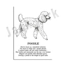 GobekUsa Dog Breed Poetry Poster Collection: Vizsla, Pomeranian, Manchester Terrier, and More