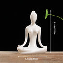 GobekUsa Abstract Yoga Figure Porcelain Statue Home Decor Sculpture