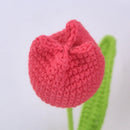 GobekUsa Handmade Knitted Crochet Tulips for Home Decor - Set of 1