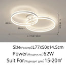 GobekUsa LED Acrylic Chandeliers Up/Down Lights Lusters for Living Room Bedroom Home Decor