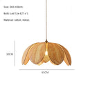 GobekUsa Japanese Wicker Petal Chandelier for Tea House Dining, Parlor, Restaurant