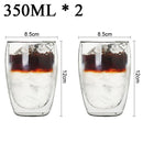 GobekUsa Double Wall Borosilicate Glass Mug Set for Tea Coffee Juice Bar Drinkware