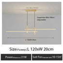GobekUsa Black Gold Nordic LED Pendant Chandelier for Dining Table - Modern Minimalist Design