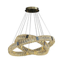 GobekUsa Golden LED Ring Chandelier for Modern Luxury Living and Dining Spaces