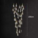 GobekUsa LED Staircase Chandeliers Pendant Light for Living Room Modern Indoor Lighting
