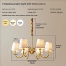 GobekUsa Copper American Chandelier: Modern Luxury for Living Room, Bedroom, and Restaurant