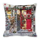 GobekUsa Christmas Short Plush Pillowcase 45x45cm Home Decor
