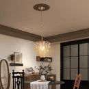 GobekUsa Crystal Led Pendant Light Modern Chandelier Ceiling Lamp for Living Room
