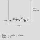 GobekUsa Glass Branch Chandelier: LED Home Decor Lighting for Living Room & Dining Table